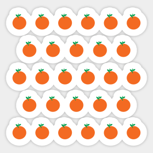 Orange on Blue Sticker